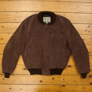 1950s College Jacket (Apprentice), Suede: Chocolate, 40" - S#7047