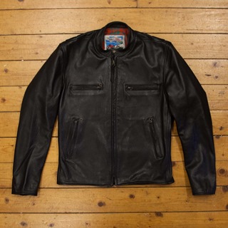 Café Racer, Goatskin: Black, 42" - S#6788