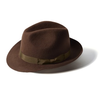 brown felt trilby