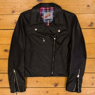 Ladies Motorcycle Jacket, Soft Black Italian HH, UK Ladies 10 - S#6055