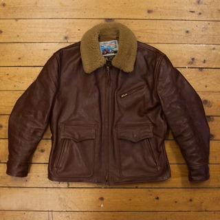 Half Belt Deluxe (Fur Collar), Vicenza: Russet, 46" - VA#2191