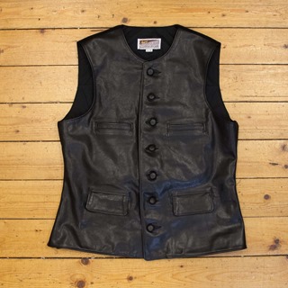 Shackleton Waistcoat, Steerhide: Black, 42" - S#7269