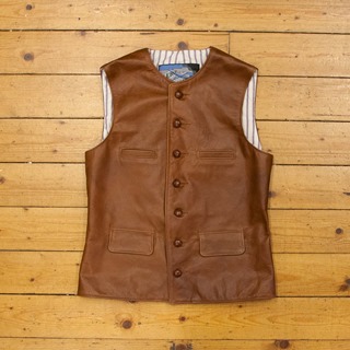 Shackelton Waistcoat (Blue Label), Assorted leather, 40" - S#6935
