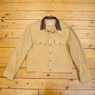 Type III Jean Jacket - Unlined Cow Suede, Suede: Sand, 40" - S#7342