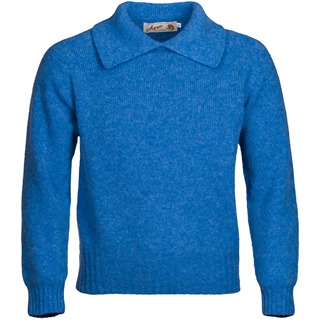 1920s Eton Collared Sports Sweater: Dusty Blue