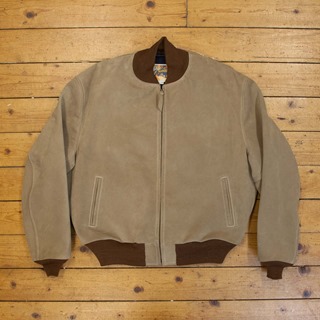 1950's College Jacket, Suede: Sand, 48" - S#7174