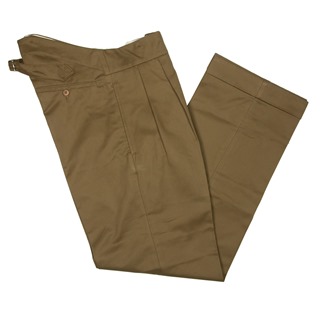 END OF LINE/CLEARANCE CC41 Heavy Cotton Trousers: Khaki (Various Sizes)