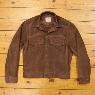 Type III Jean Jacket - Unlined Cow Suede, Suede: Chocolate , 38" - S#7014