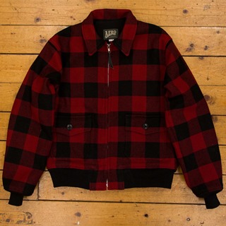 Waterfront, Red and Black Buffalo Check Wool, 40" - S#5927