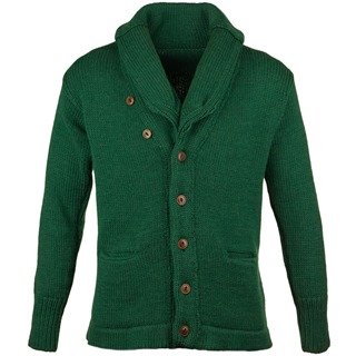 END OF LINE/CLEARANCE Shawl Collar Cardigan: Bottle Green (Last Size XL)