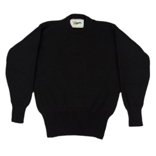 END OF LINE/CLEARANCE 1920s US Collegiate Sports Sweater: Black (Size L)