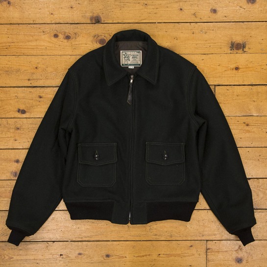 Melton wool deals bomber jacket