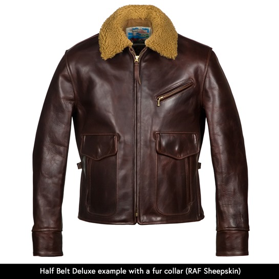 ジャケット・アウター AERO LEATHER Halfbelt leather jacket Half Belt Deluxe | 1950s Style Leather Jacket