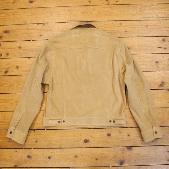 Type III Jean Jacket - Unlined Cow Suede, Suede: Sand, 40" - S#7342