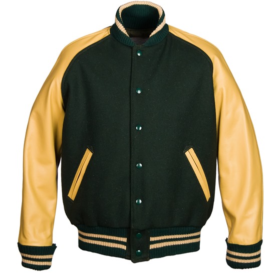 leather varsity jacket