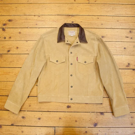 Type III Jean Jacket - Unlined Cow Suede, Suede: Sand, 40" - S#7342