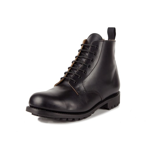 Horsehide Work Boots Commando Sole: Black, Aero Leathers, UK