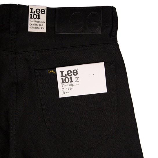 Lee 101z Jeans: Dry 14oz (Black), Aero Leathers, UK