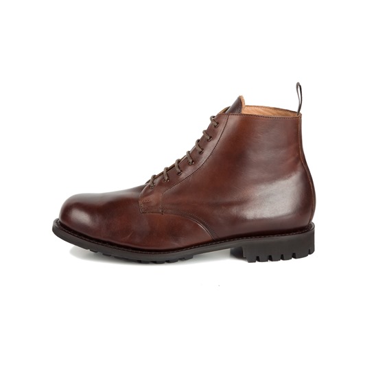 Horsehide Work Boots Commando Sole: Brown, Aero Leathers, UK