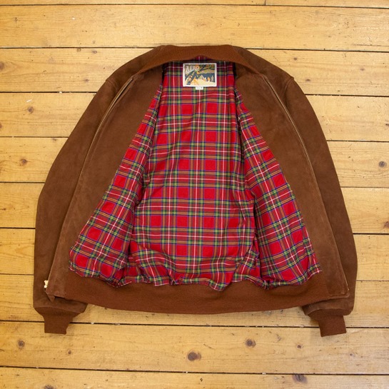 1950s College Jacket, Goat Suede: Rust, 40" - S#7292