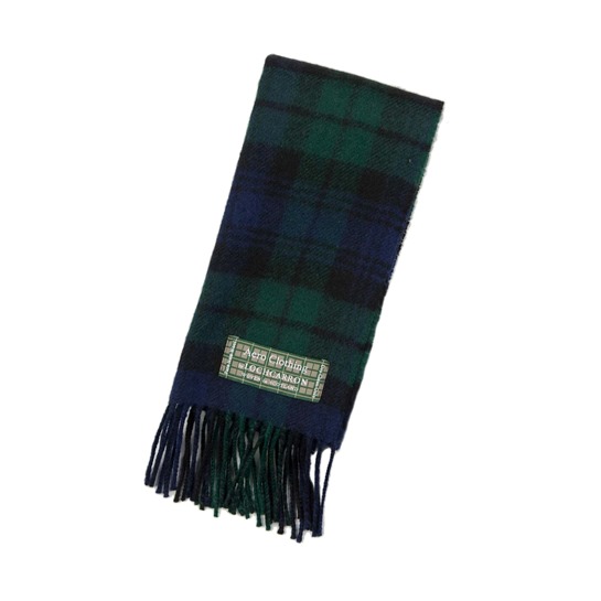 Aero/Lochcarron Tartan Wool Scarf: Black Watch Modern