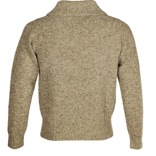 1920's Eton Collared Sports Sweater: Mushroom, Aero Leathers
