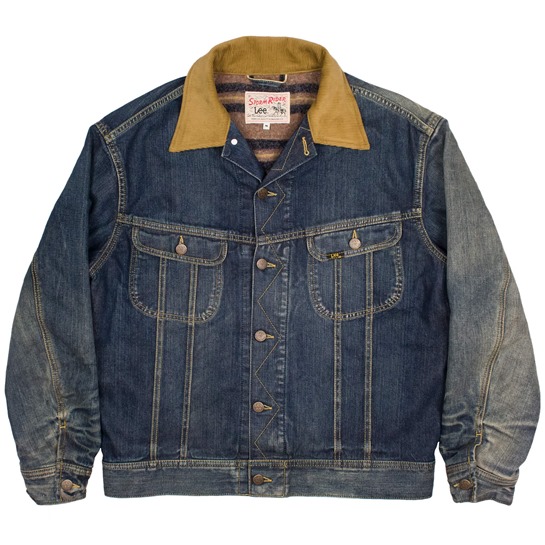 Lee 101J Storm Rider Aged Denim Jacket, Aero Leather, UK