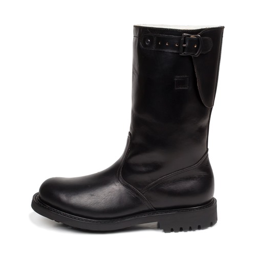Shearling Lined Motorcycle Boots: Black, Aero Leathers, UK