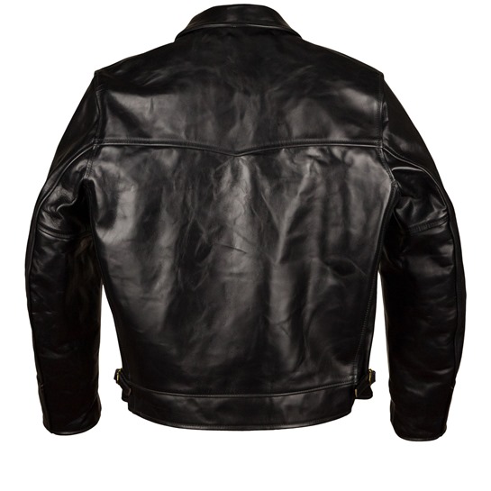 Men's Black Real Cowhide Leather Motorcycle Cruiser Jacket - Highway Style, UK Made