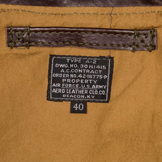 Type A-2: Aero Contract No. 42-18775-P, Aero Leathers, UK