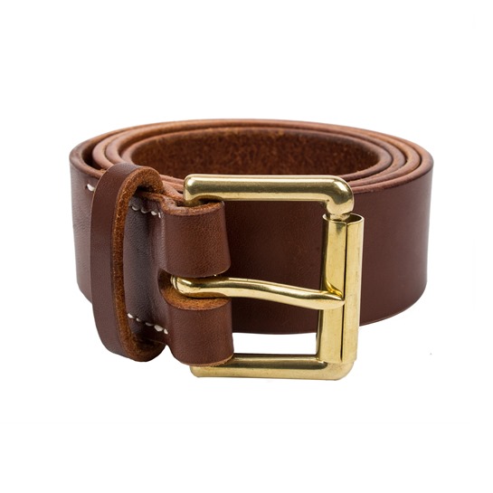 Tan Vegetable Tanned Belt Brass, Aero Leathers, UK