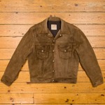 1960s Type 3 Suede Jean Jacket, Suede: Sand, 38" - VA#2172