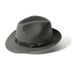 Felt Trilby Hat: Grey