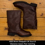 END OF LINE/CLEARANCE Shearling Lined Border Patrol Motorcycle Boots