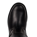 Shearling Lined Border Patrol Motorcycle Boots: Black