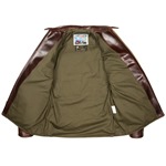 Aero Long Half Belt Jacket (Unzipped & Open)