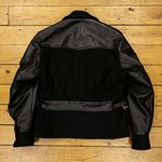 Wool and Leather Half Belt, Black Jerky + Black Melton Wool, 38" - S#5293