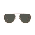 Willems x Aero Leather B-3 Sunglasses: Brushed Copper Gold