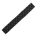 END OF LINE/ CLEARANCE Michelsons of London Silk Knitted Tie - Black with White spots