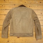Type III Jean Jacket- Unlined Cow Suede (Blue Label), Suede: Sand, 38" - S#7254