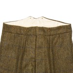 Harris Tweed Trousers: Green Herringbone