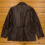 Admiral Bird 1950s Belted Jacket, Brown Pony Horsehide, 44"-46" - CB#004