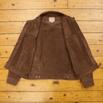 Type III Jean Jacket - Unlined Cow Suede, Suede: Chocolate , 38" - S#7014