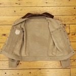 Type III Jean Jacket, Oatmeal Calf Suede, 38" - S#6155