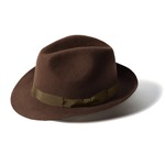 Felt Trilby Hat: Brown