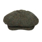 Harris Tweed Eight Panel Bakers Boy Cap: Loch Lomond