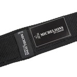 END OF LINE/ CLEARANCE Michelsons of London Silk Knitted Tie - Black with White spots