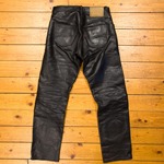Used Black CXFQHH Leather Five Pocket Jeans