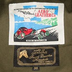 Aero Leather Long Half Belt Jacket Labels