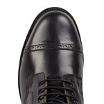 END OF LINE/CLEARANCE 1920s Town Boots Glace Kid (Leather Sole): Black (UK 6/US 7)